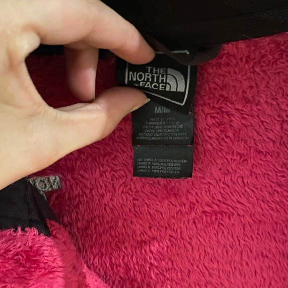 Hot Pink Fuzzy North Face Jacket - Picture 3 of 3
